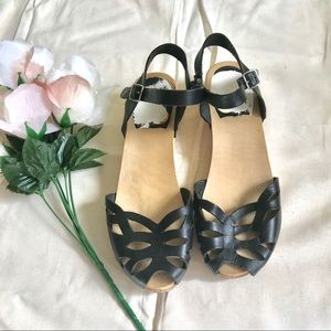 Swedish Hasbeens Lacy Ornament Clog Sandals